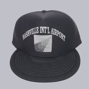 Nashville International Airport Snapback Hat Nissin Cap Black